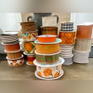 Fall and thanksgiving ribbon 25 rolls $55